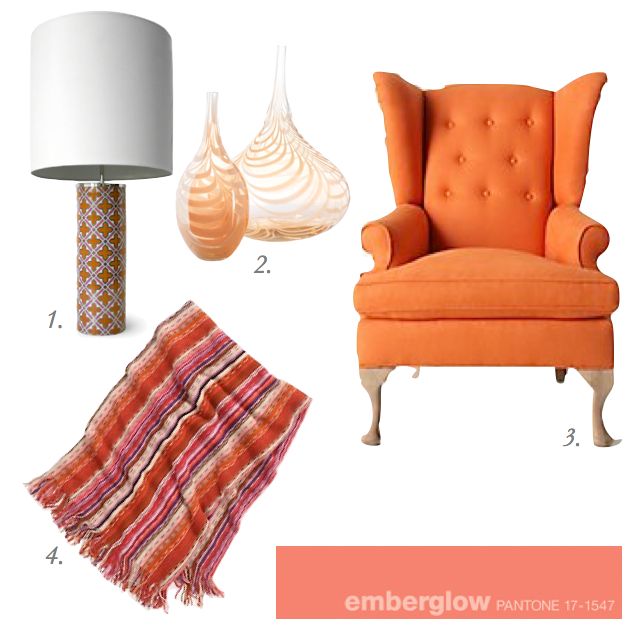 Anthropologie Lounge Chair, Anthropologie Throw, Lazy Susan Vases, Jonathan Adler Lamp