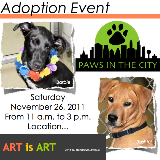 Pet Adoption Dallas, Paws in the City, Art is Art 